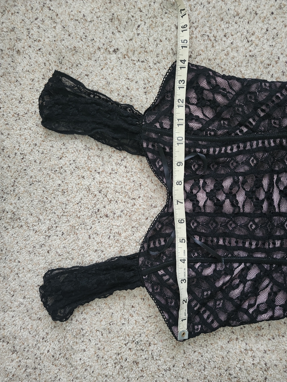My Michelle Y2k Black Lace Pink Top - Picture 5 of 11